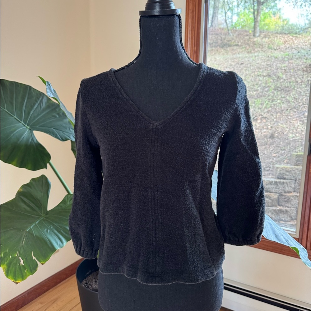 Madewell Charcoal V-Neck Top